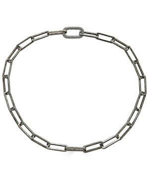 Loni Paul Jewelry Chunky Rectangle Paperclip Necklace - Metallic
