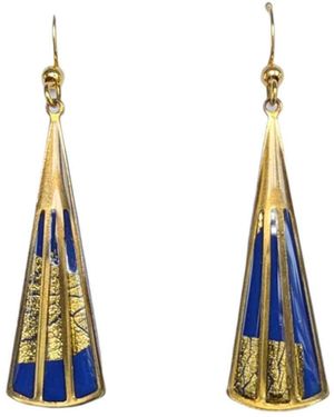 Ziolla Designs And Art Deco Earrings - Blue