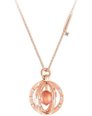 AWNL Sphere Meteorite Locket Necklace - Metallic