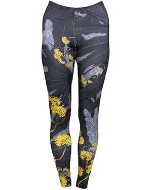 ARTISTA Diana Printed Lycra Leggings - Blue