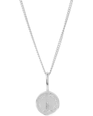 Katie Mullally French Centime Coin Charm & Chain - Metallic