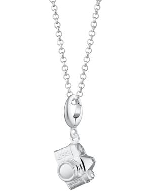 Lily Charmed Sterling Vintage Camera Charm Necklace - Metallic