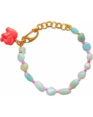 Smilla Brav Aventurine Elephant Bracelet Simson - Metallic