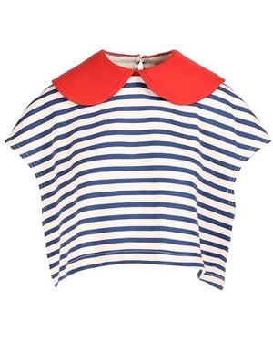 Ioana Ciolacu Striped Orchid Top - Red