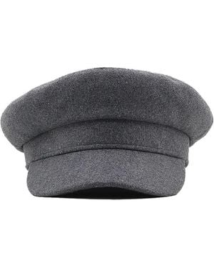 Chanel Joan Elkayam Wool Baker Boy Hat - Grey