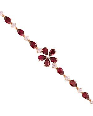 Juvetti Rose Florea Rose Bracelet Ruby, Sapphire & Diamond - Red
