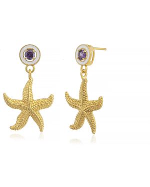 Milou Jewelry Starfish Drop Earrings - Metallic