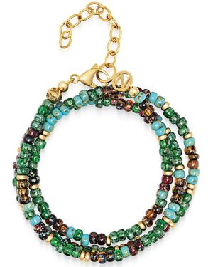 Nialaya Miyuki Wrap Bracelet - Green