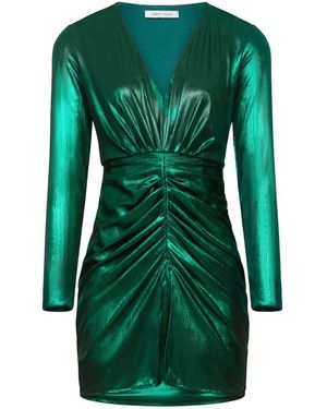 Urban Touch Metallic Ruched Skirt Mini Dress - Green