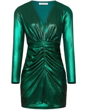 Urban Touch Metallic Ruched Skirt Mini Dress - Green