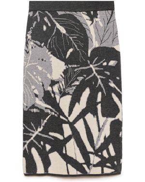 Peraluna Susan Jacquard Knit Skirt - Gray