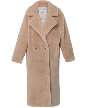 GIODORO Neutrals Lacossi Teddy Bear Coat - Natural