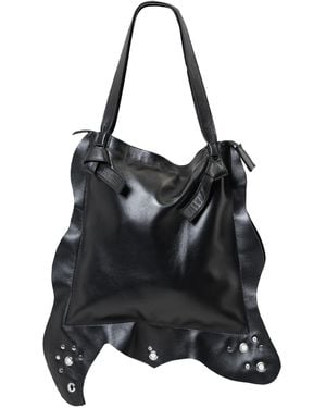 Metamorph Genuine Leather Tote Bag - Black