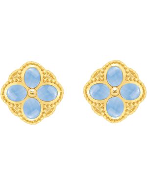 Marcia Moran Musa Post Stud Earrings - Blue