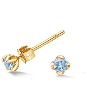 Dower & Hall Aquamarine Orissa Studs - Metallic