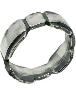 Tg-Jewellery by Tamara Gervasio Geometric Ring – Sterling, Lost Wax Carving - Metallic