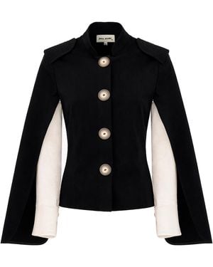 Julia Allert Tailored Structured Cape Blazer - Black