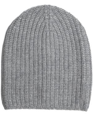 Bel Cashmere Plain Knitted Cashmere Hat - Grey
