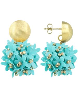 LOTT.gioielli Earrings Daisy Flower Globe M - Blue