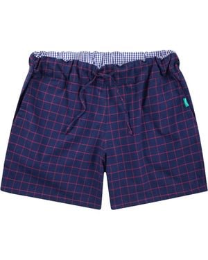 Lounge Loungewear Shorts Atlantic Puffin Design - Blue