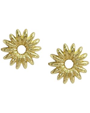 Maison De Gala Open-Center Sunburst Stud Earrings - Metallic