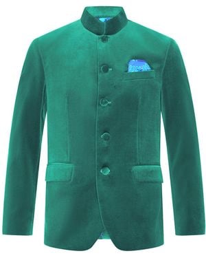 Beatrice von Tresckow Sage Mughal Velvet Jacket - Green