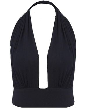 NAZLI CEREN Ines Jersey Blouse - Blue