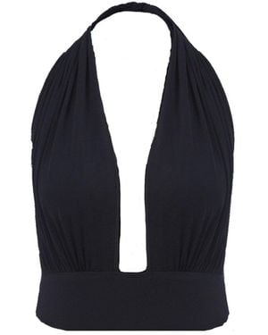 NAZLI CEREN Ines Jersey Blouse - Blue