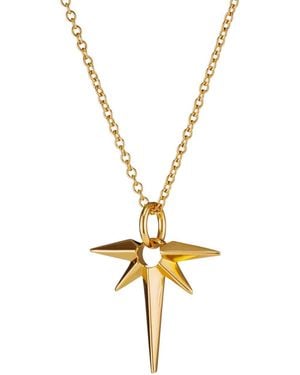 Scream Pretty Angel Star Necklace With Slider Clasp - Metallic