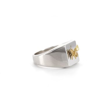 Origami Jewellery Signet Ring Pegasus - Metallic