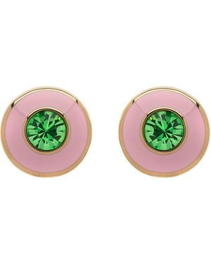 Emma Holland Jewellery Peridot Crystal Disc Clip Earrings - Green