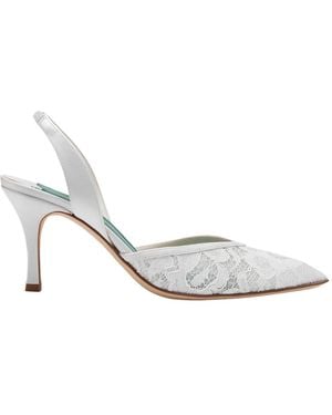 Florrie London Honour Lace And Satin Slingback Pump - White