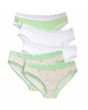 Bumboo London Five-Pack Bikini Meadow Collection - Green