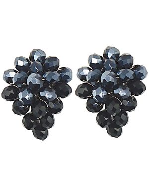 Fairchild Baldwin Pear Earrings Crystal Jet - Black