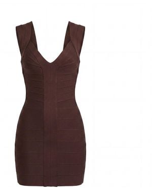 Irmak Su Guclu Vistula Body Sculpt Bandage Dress - Brown