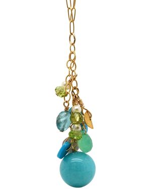 Lori Kaplan Design Amazonite Blues Colorblock Dangly Necklace