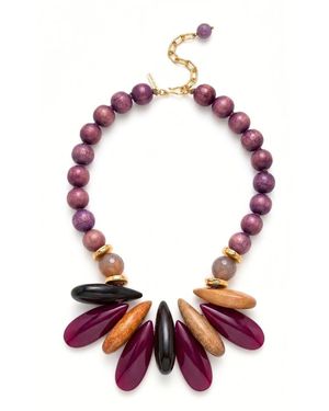 Jaredjamin Spectrum Beaded Necklace - Red