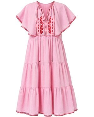 Adrift Clothing Sydney Flutter Short Dress - Pink