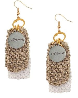 Hilo De Mar Handmade Earrings - Metallic