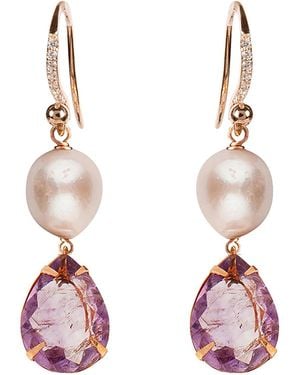 Bounkit Dorothy Earrings Amethyst - Pink