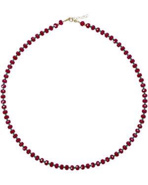 Bombyx House Jumbo Ruby Agate Alternating Necklace - Red