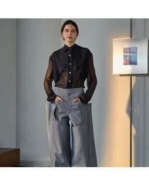Lorena Saravia Josefina Pants Denim - Gray