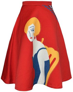 My Pair Of Jeans Olga Round Skirt - Red