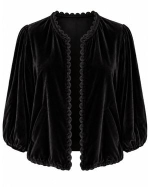 Luella Fashion Bari Velvet Jacket - Black