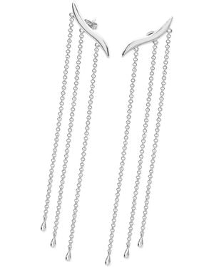 Lucy Quartermaine Long Waterfall Earrings - White
