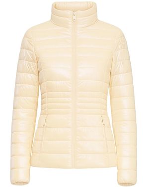 Tantra Spain Sl Basic Metallic Anorak With Zipper Closure And Mandarin Collar, Ecru - Natural