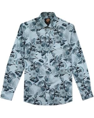 Gresham Blake Twilight Floral Shirt - Blue
