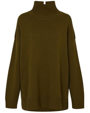 CALLAITE Cashmere Loose Fit Sweater - Green
