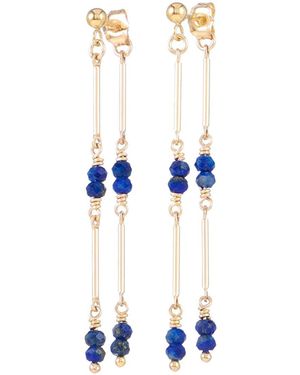 Inari Jewellery Bamboo Vine Earrings Lapis Lazuli - Blue