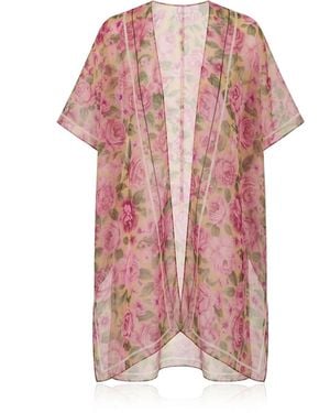 James Lakeland Rose Print Kaftan - Pink